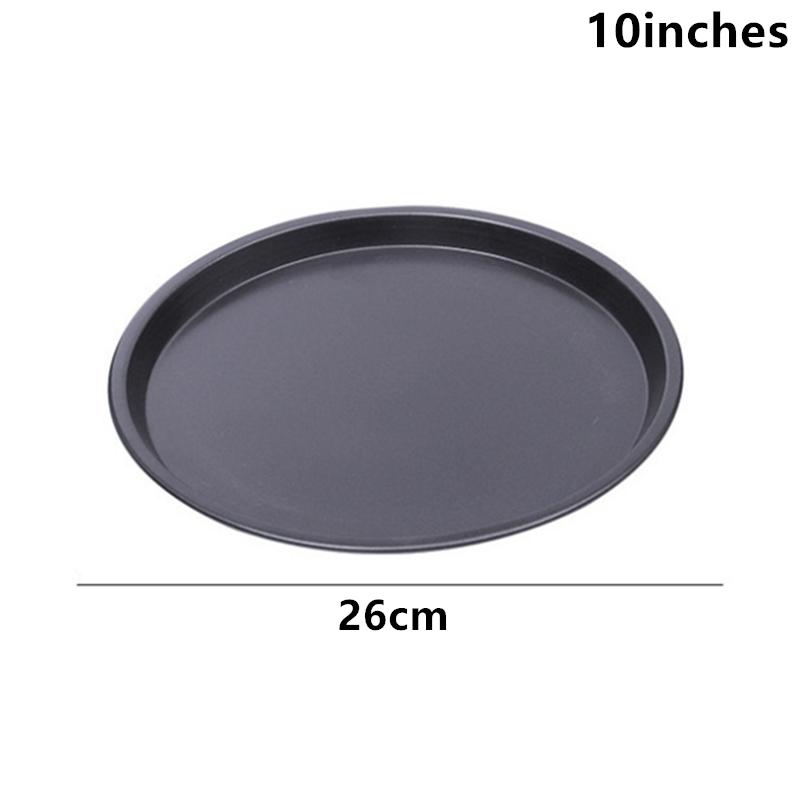

10/11/12/14 дюймов Форма для выпечки пиццы Антипригарная из углеродистой стали Противень для пиццы Круглый лист для выпечки для домашней пиццы Формы для духовки Кухонный инструмент