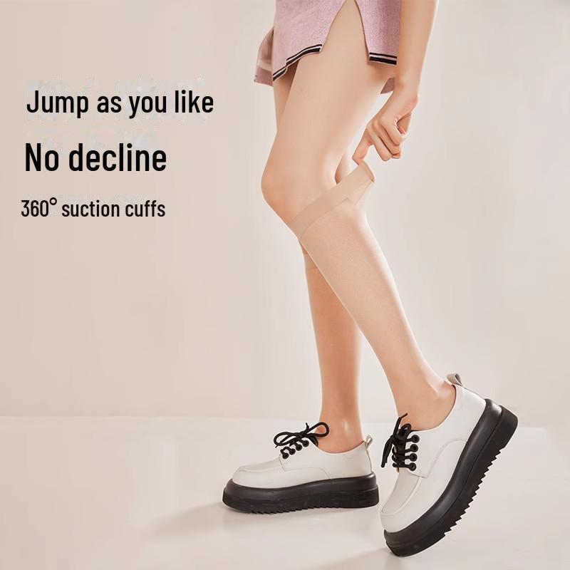 Damen Schwarze Mid-Calf Socken - Anti-Fadenzug, Dünn, Halblang, Überknie, Frühling/Sommer Stile