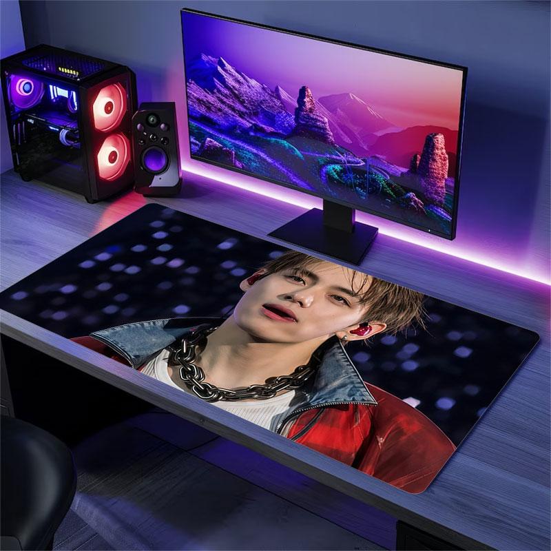 V Mouse Pad, Large Gaming Desk Mat, Non-slip XXL Mousepad for Laptop & Tablet, Mini PC Playmat with Stitched Edges