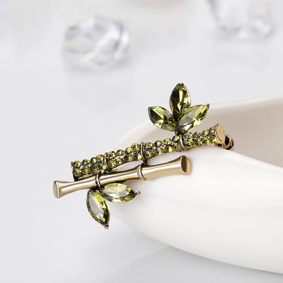 Metal Badge Unique Beautiful Silver Metal Pin Bamboo Jewelry Brooch Badge Pin for Girl