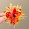 Vintage Flower Hair Clip Fabric Flower Hawaiian Duckbill Clip New Floral Hair Accessory  Wedding