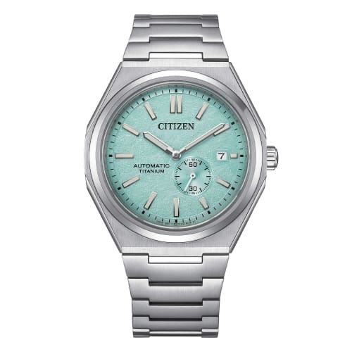 

Citizen Automatic Super Titanium Men s Watch with Turquoise Background NJ0180-80M
