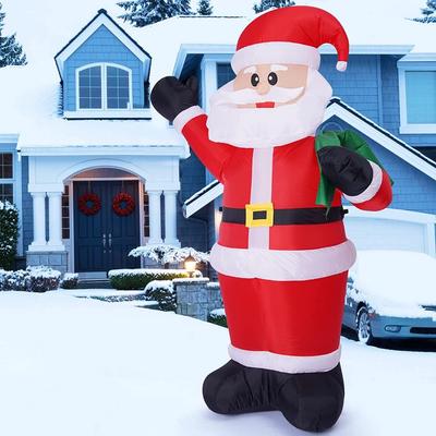 6 FT Christmas Inflatable Santa Claus Christmas Inflatables Outdoor Decorations LED Lights Holiday Yard Decoration Supplies