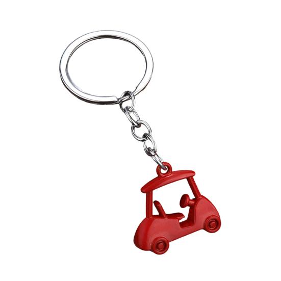 

Keychain Pendant Golf Cart Shape Lightweight Portable Keyring Creative Multiple Colors Optional Practical Keychain