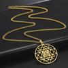 Dawapara Sri Yantra Yoga Halskette Shri Chakra Mandala Hindu Meditation Symbol Amulett Heilige Geometrie Edelstahl Schmuck
