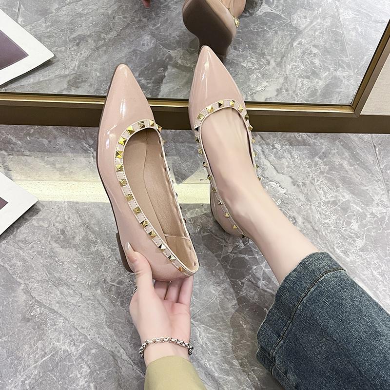 Pantofi de Modă pentru Femei Vârf Ascuțit 2024 Vânzare Fierbinte Culoare Solidă Casual Balerini Confortabili Rezistenți la Uzură Pantofi Dama Zapatos Para Mujeres