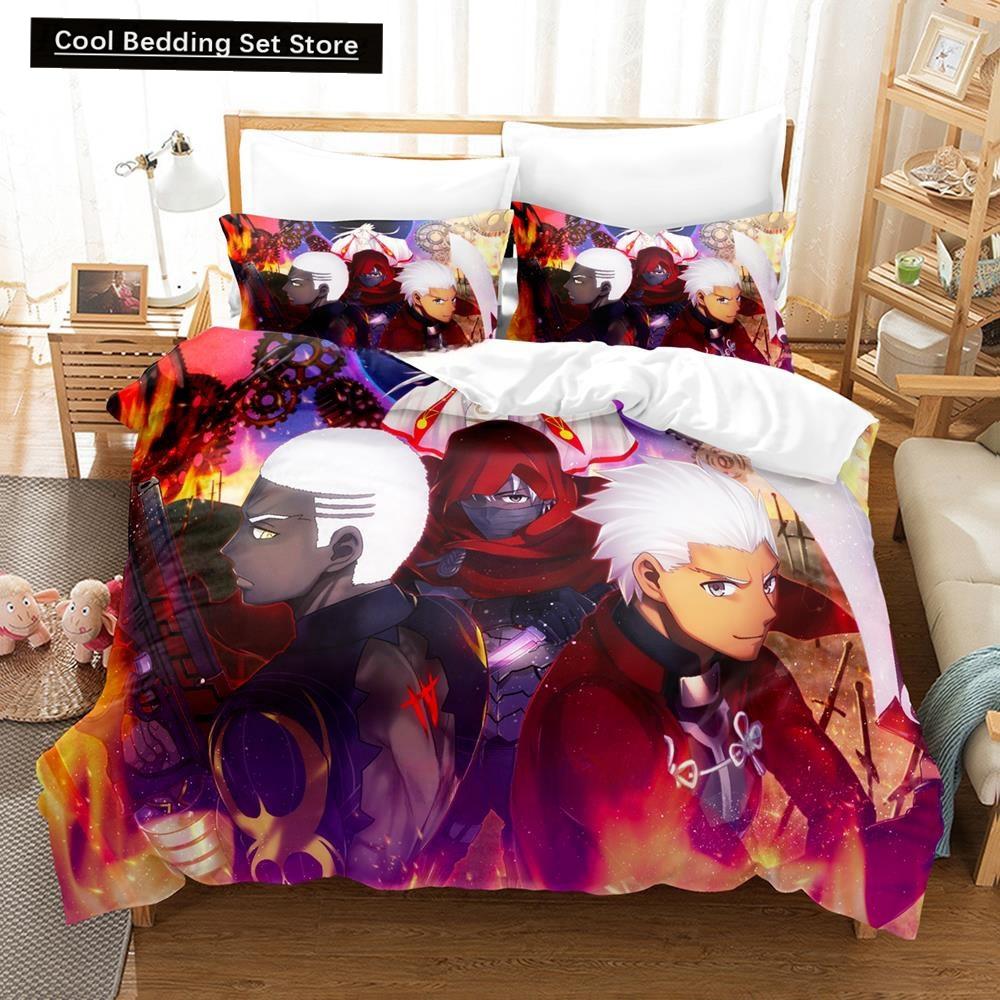 3D Tecknade serier Fate/Grand Order Emiya Alter Sängklädesset Enkelsäng Tvilling Full Queen King Size Sängset Vuxen Barn Sovrum Påslakan Set
