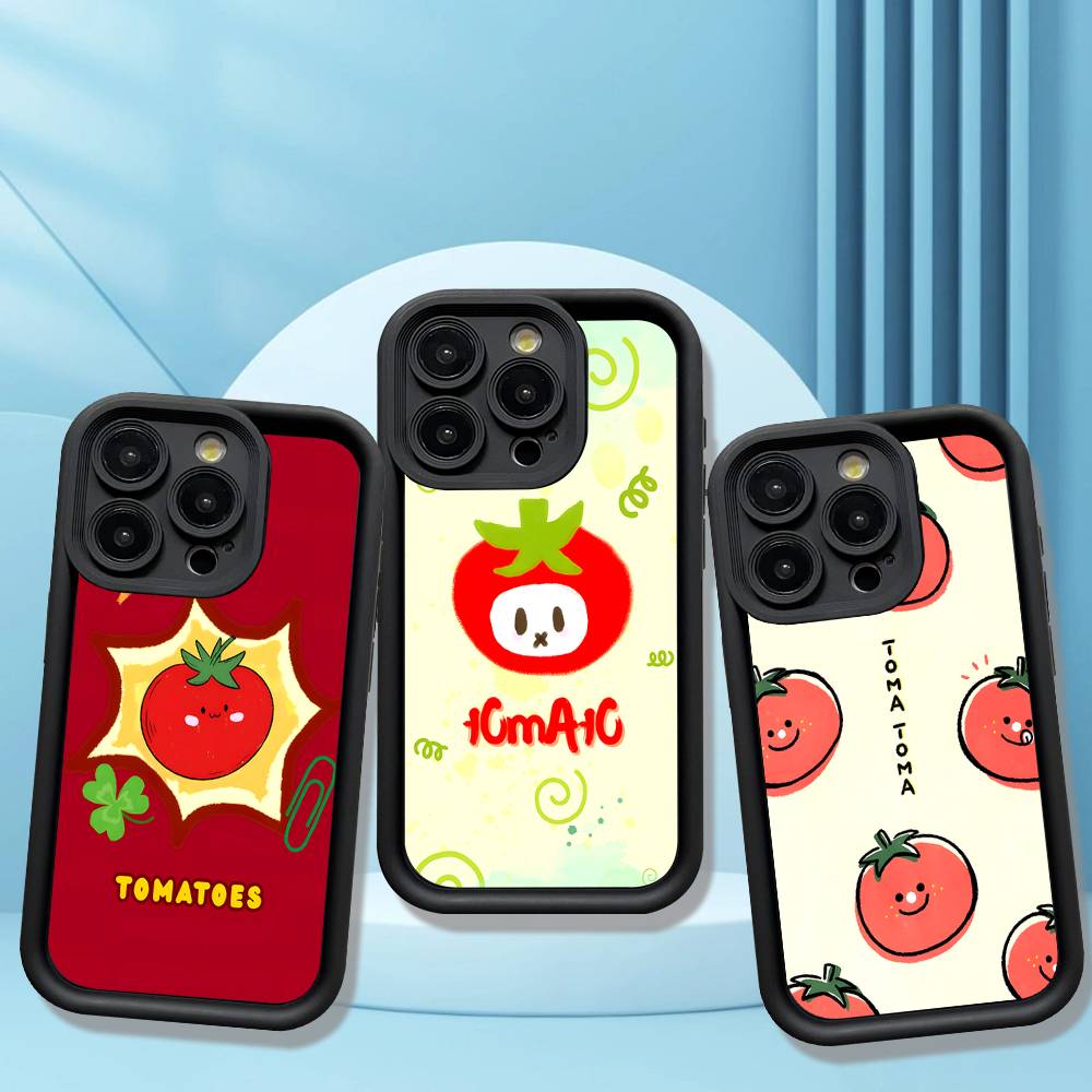 Tomatoes Expression Phone Case For IPhone 17 Air 16 15 14 13 12 11 Plus Pro Max TPU Silicone Soft