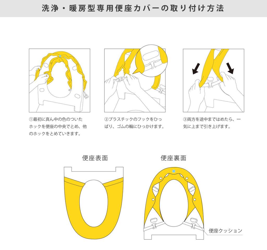 OKA Uchineko Washing Heating Type Toilet Seat Cover (Blue)