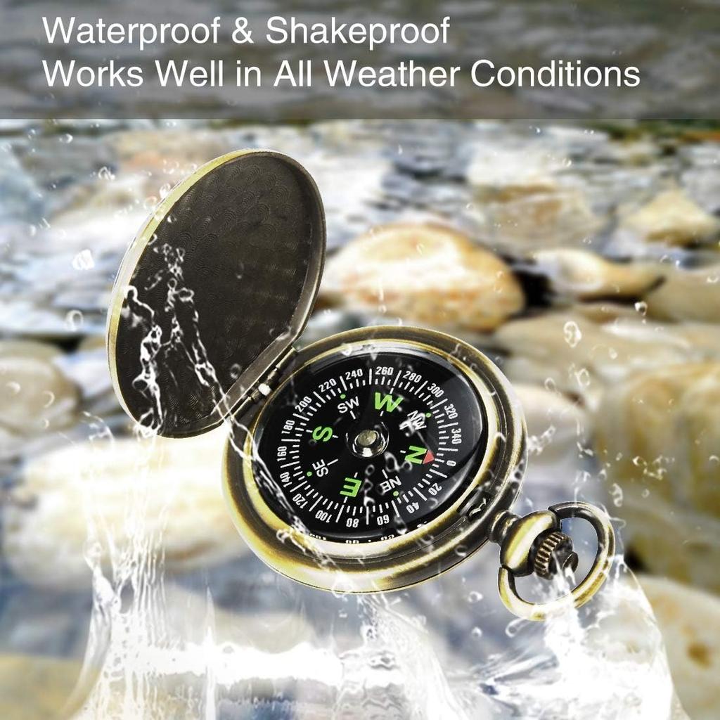 1 Pc Classic Compass For Hiking Camping Boating Backpacking Outdoor Adventure Navigation Tool Durable And Accurate