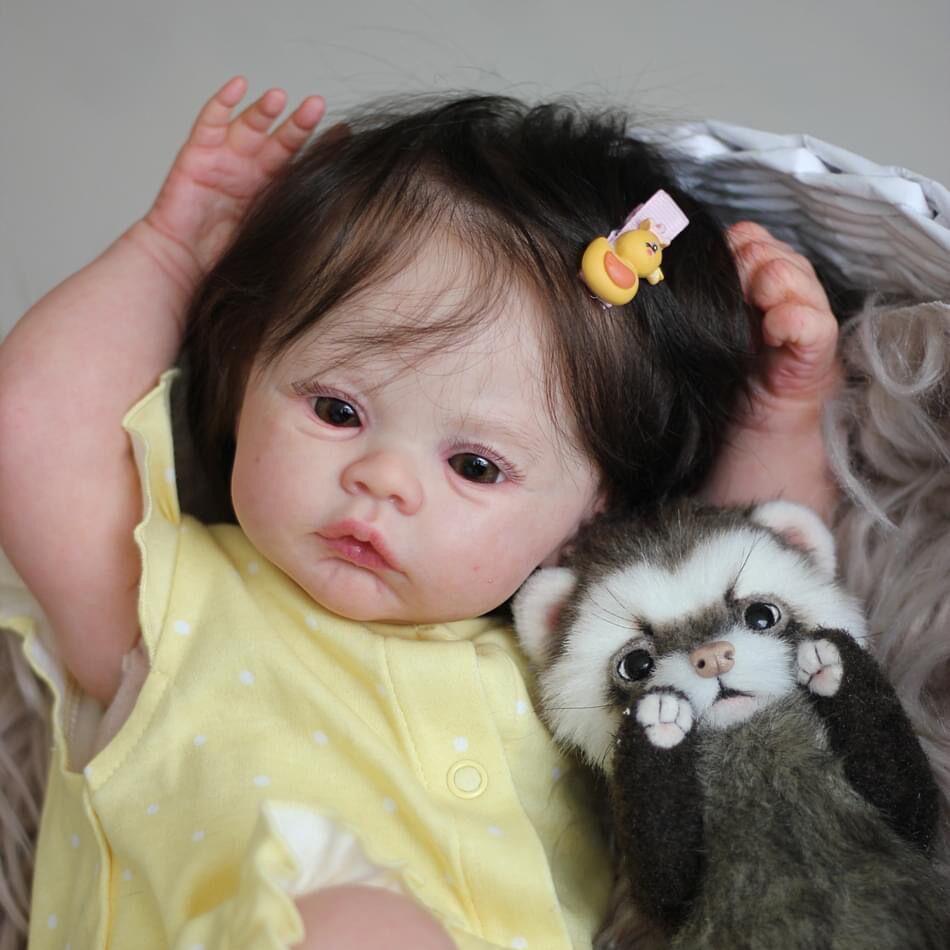 49cm Handmade Meadow Doll with Realistic 3D Skin and Visible Veins. 49cm All-Silicone Girl