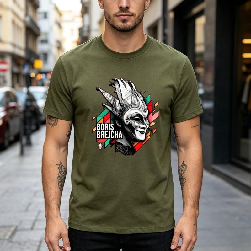 Techno DJ Boris Brejcha Graphic Print TShirt Streetwear Hip Hop Short Unisex Unisex 100Cotton Hip Hop Streetwear Multiple Colors