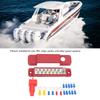 12 Terminal Distribution Block 180A Marine Supply Busbar with 16 Ring Terminal for Cars RVs Yachts Red