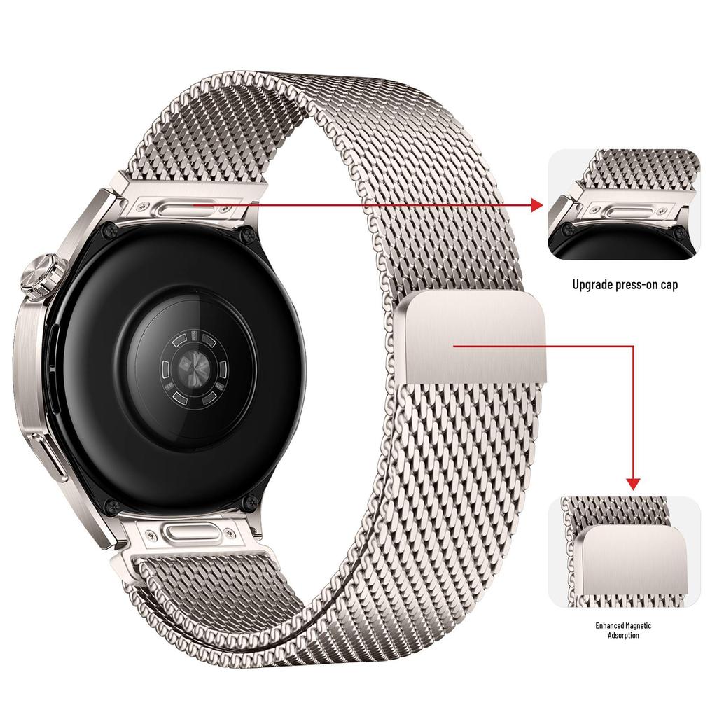 Huawei GT6/Watch 5 Press-Type Milanese Mesh Strap - Upgrade Version