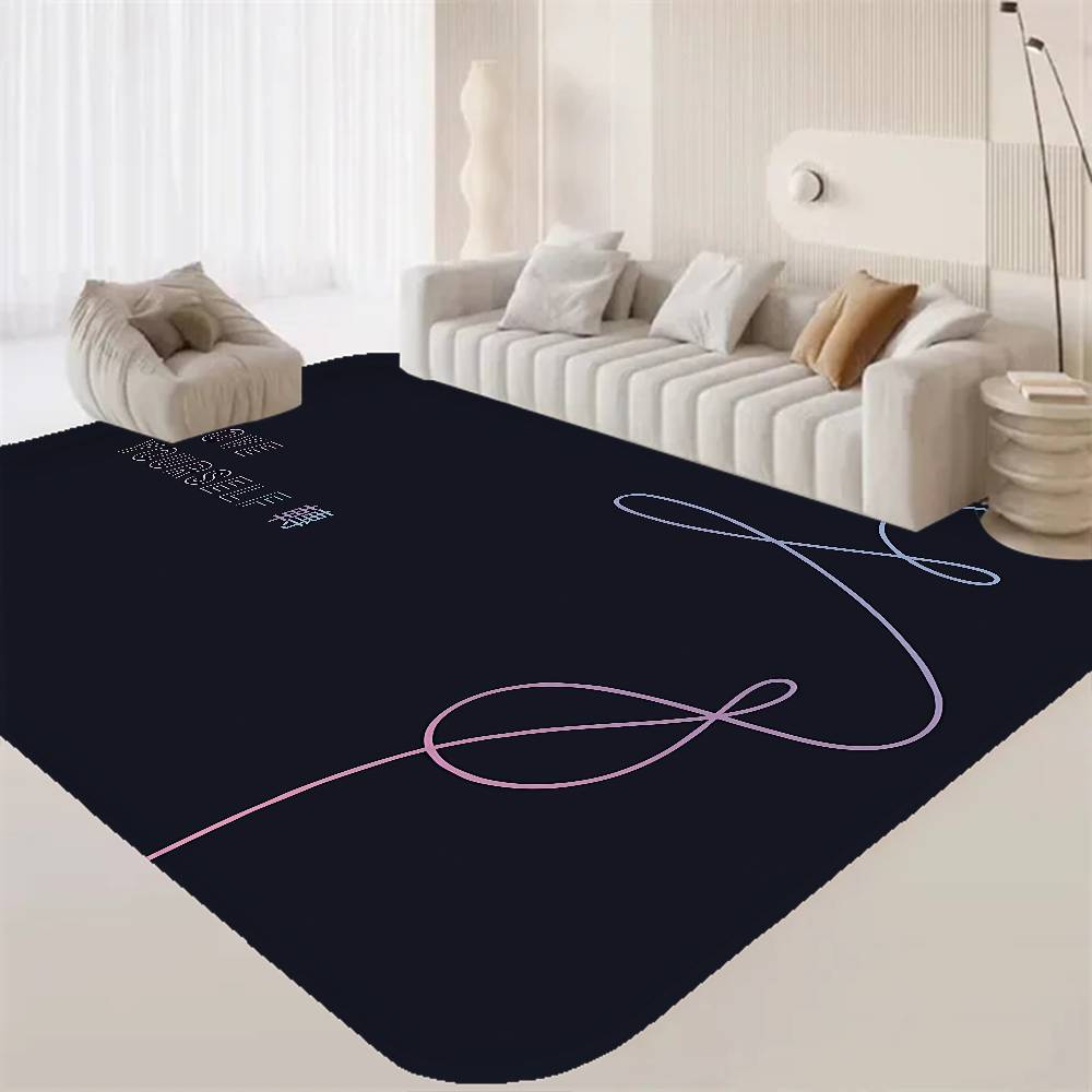 Love Yourself Flower Kpop Floor Mat INS Style Soft Bedroom Floor House Laundry Room Mat Anti-skid Household Carpets
