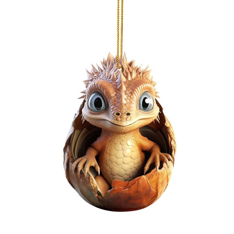 New Christmas Dragon Egg Car Ornament Cartoon Style Acrylic/glass Material Interior Decoration