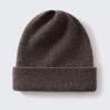 New thickened cashmere cap men's and women's autumn and winter warm head hat pure cashmere big head dome knitted hat