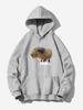 Emo Hairstyle Capybara Graphic Print Hoodie Funny Meme Hip Hop Sport Casual Loose Streetwear Sweatshirt