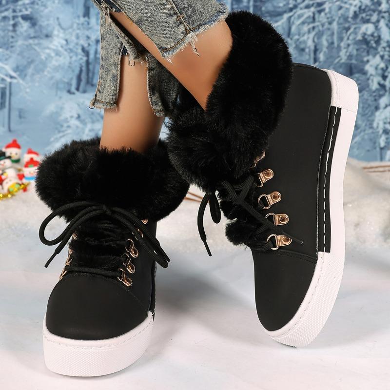 Winter New Fur Snow Boots Designer Brand Luxury Women High Shoes Characteristic Real Rabbit Hair Warm Warm Size 43 Women Shoes