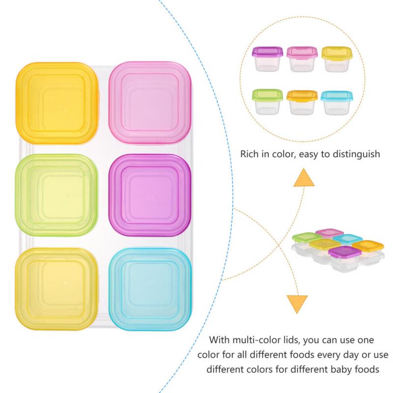 6pcs Small Food Containers Food Storage Jars For Travel