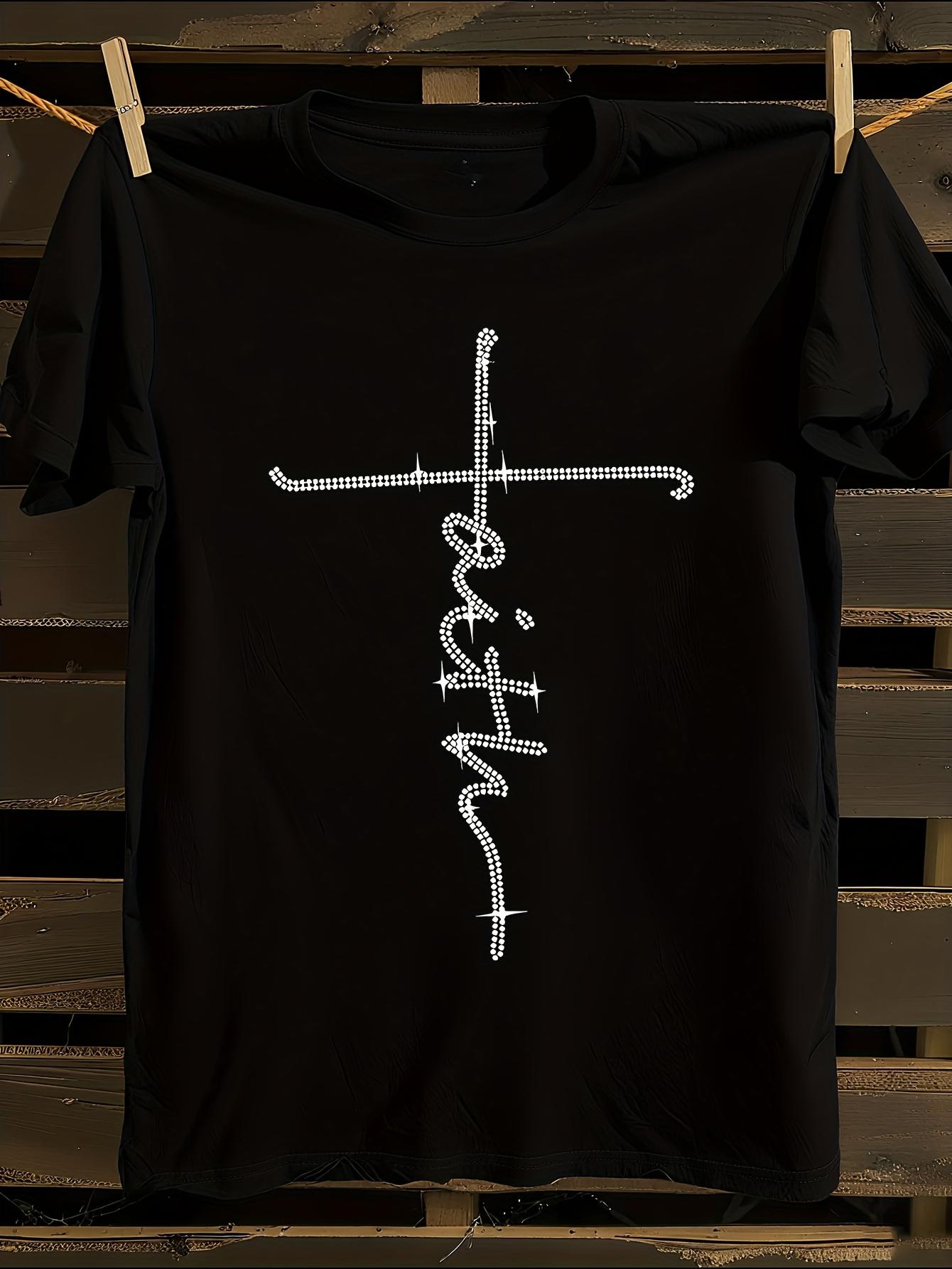 Woand Faith Rhinestone Print T-shirt XXL