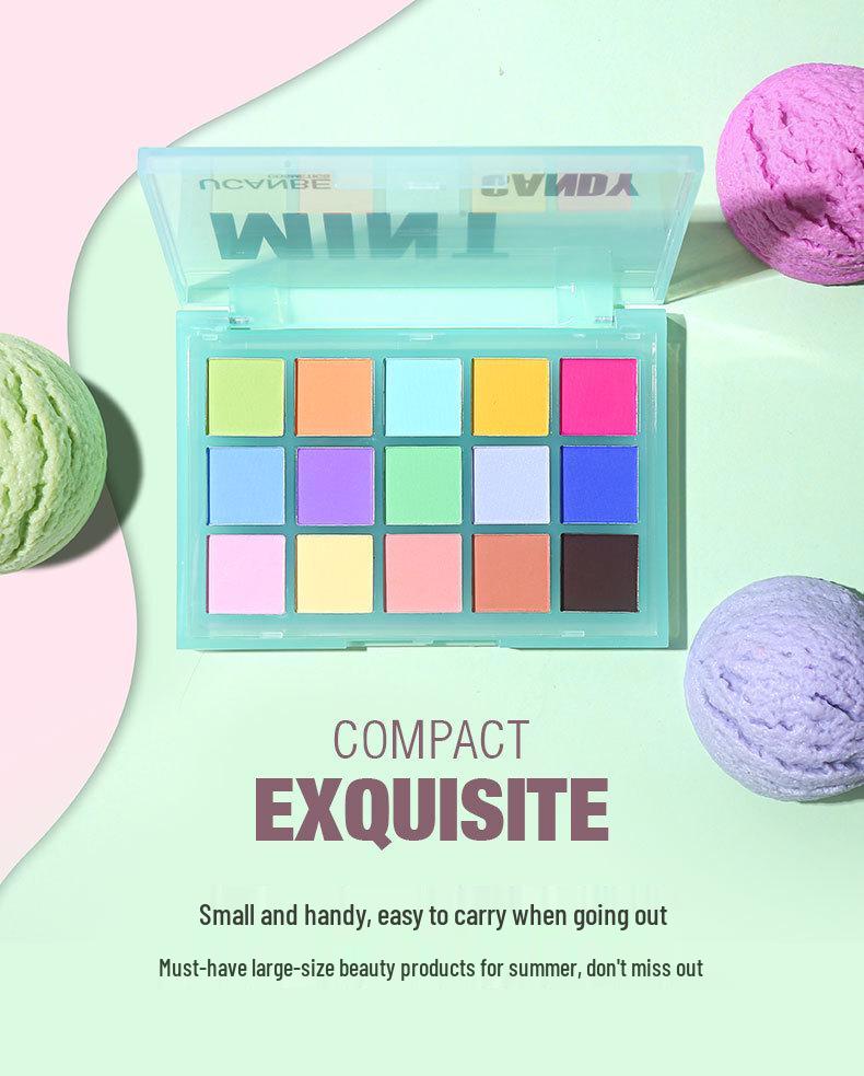 UCANBE 15-Color Macaron Matte Eyeshadow Palette for Beginners