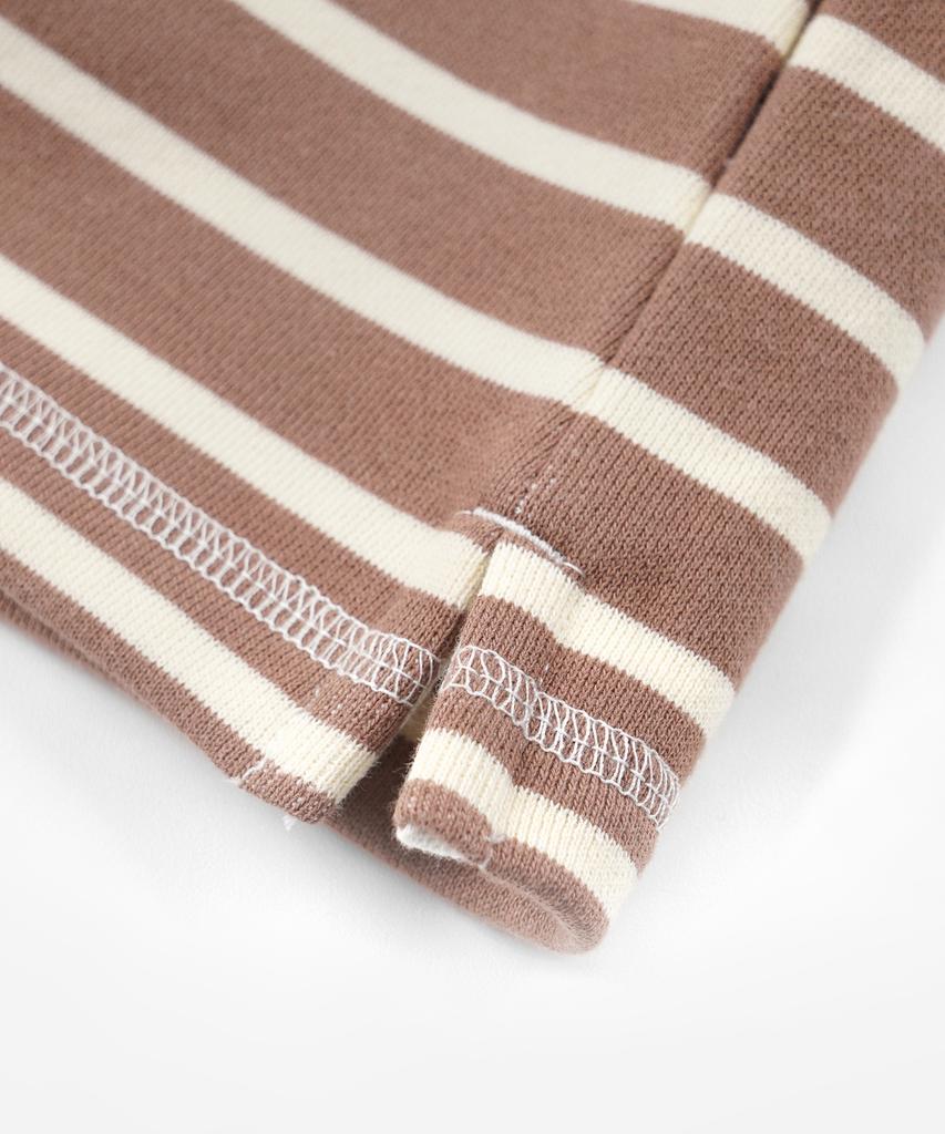FRIZMWORKS Loop Patch Stripe Tee _ Mocha
