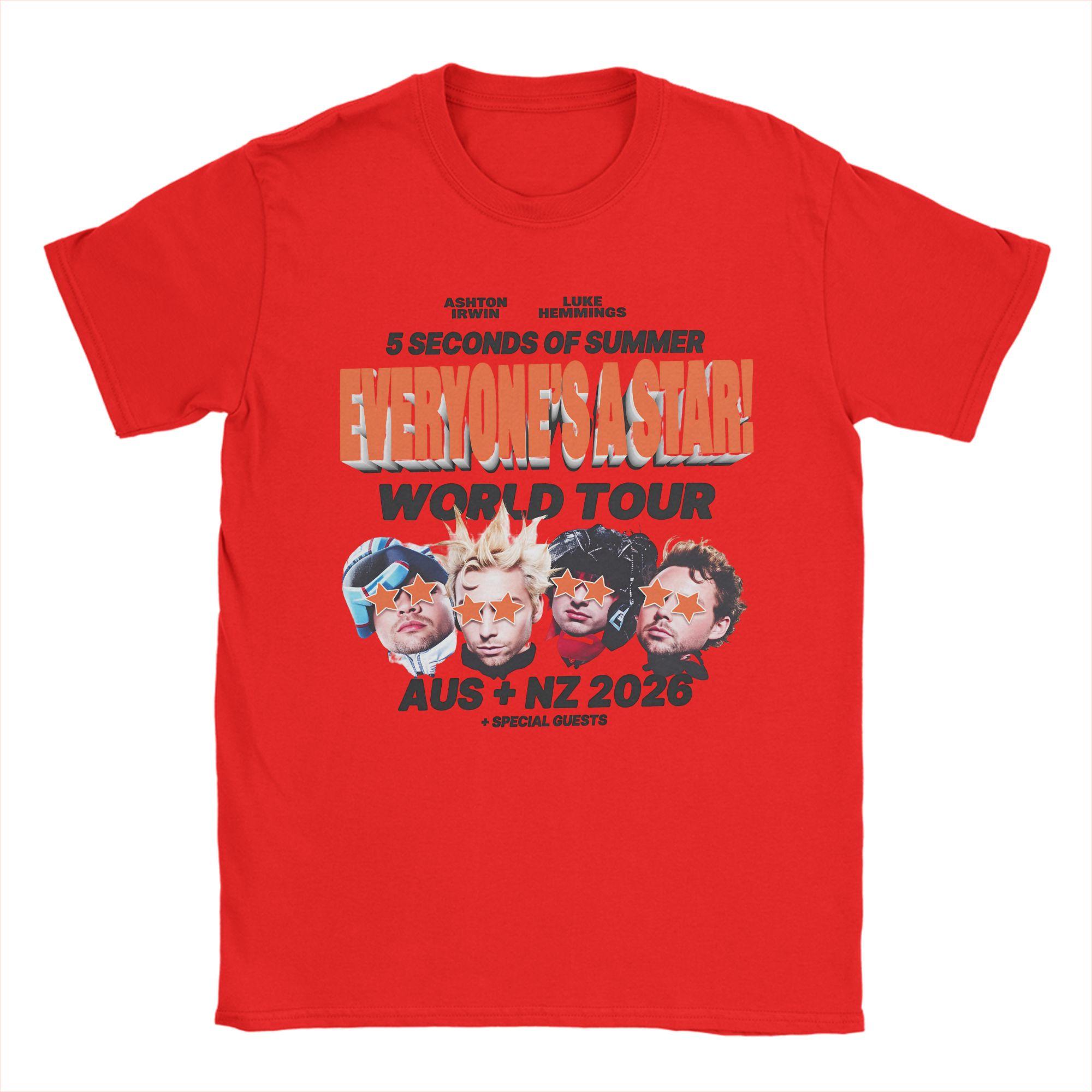 5so EVERYONE S A STAR 5 Seconds of Summer Tee Shirt for Men Women Print T Shirts Cotton Clothing S