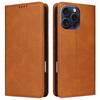 For iPhone 15 Pro Case RFID Blocking Phone Leather Cover Magnetic Closing