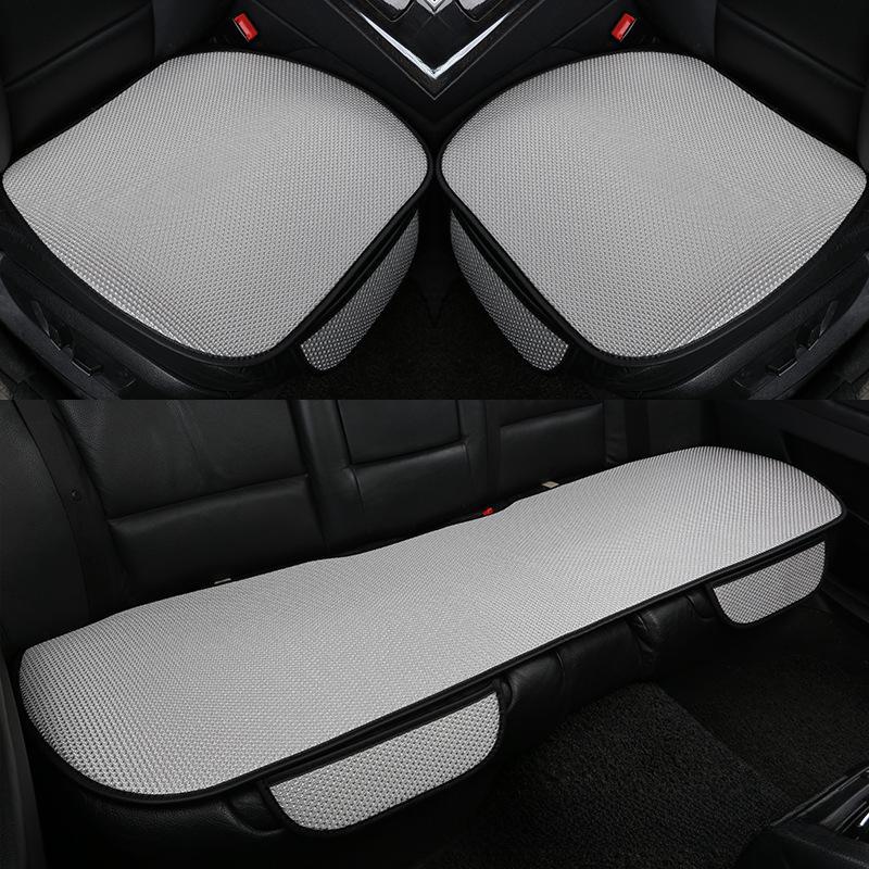 Ice Silk Car Seat Cushion Set - Universal, Non-Slip, Breathable, Backless, All-Season Cooling Pad.