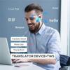 M8 Noise Reduction Smart Voice Translator TWS Bluetooth Headset 144 Languages Translation Earphones