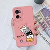 Veske for OPPO A91 A76 A73 A93 A72 A78 A94 A8 AX7 telefondeksel Cute Cat Støtsikker matt myk silikon Anti-fall kamerabeskyttelse for OPPO støtfanger
