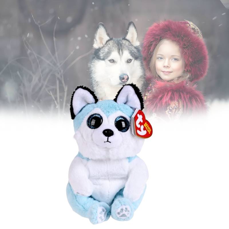 Ty Babies Beanie Siberian Husky Stuffed Animals Soothe Dolls Children Birthdays