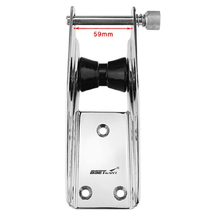 Edelstahl 316 Schwerer Bugankerrolle Feste Ankerführung Marine Bootsanlegeplatz Nylonrolle Federbelasteter Stift Verhindern