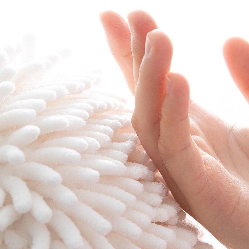 Soft Hand Towel Ball Thick Super Absorbent Wall-Mounted Hanging Wipe Cloth Velvet Sponge Bathroom Kitchen Accessories