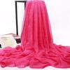 Extra-Large Bright Red Chiffon Scarf for Spring & Summer – Versatile Sunscreen Shawl for Beach, Dance, or Party.