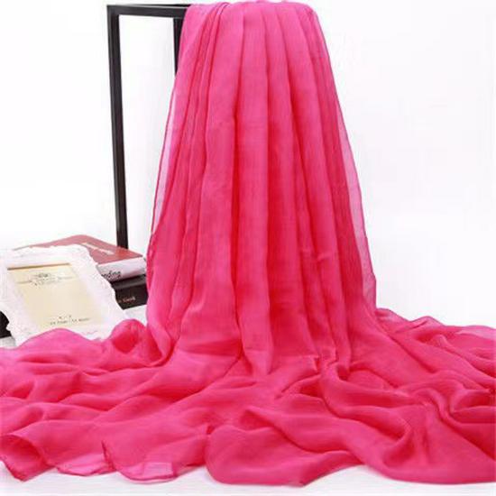 Extra-Large Bright Red Chiffon Scarf for Spring & Summer – Versatile Sunscreen Shawl for Beach, Dance, or Party.
