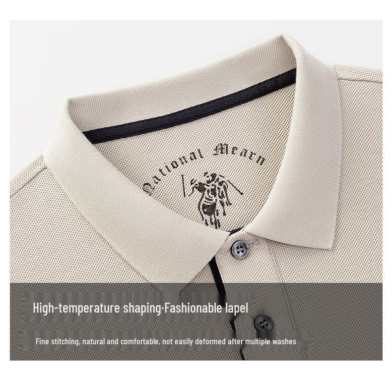 Mercerized Cotton Polo Shirt: Men's Summer Short Sleeve with Small Pony Logo