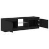 TV Cabinet with LED Lights Black Oak Effect 120 x 30 x 36 cm