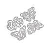 4 Schmetterlinge Rahmen Metall Silbern Schablone Präge Stanzformen Für DIY Scrapbooking Papieralbum Kartenherstellung