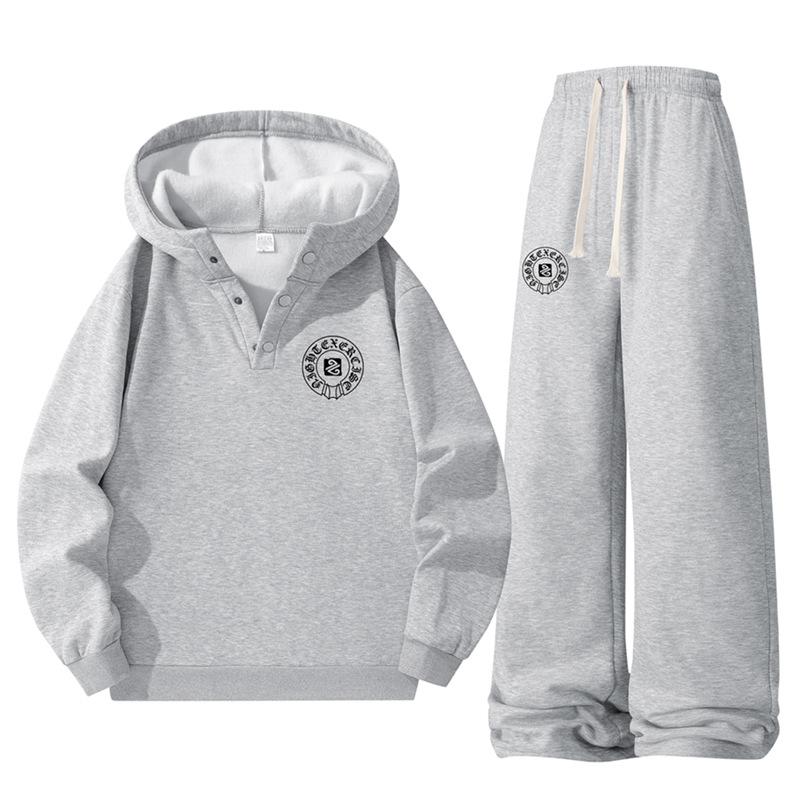 Sweatshirt Set for Men and Women, Casual Sports Set, Hooded Sweatshirt Two-piece Set, Loose Fitting Set