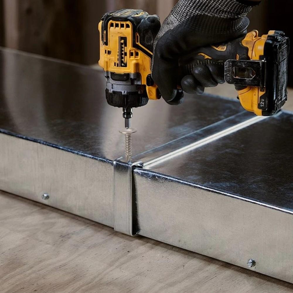 50PCS Stainless Steel Self Tapping Screws Round Washer Cross Phillips Metal Screws Flat Head High-Strength Wood Framing Screw