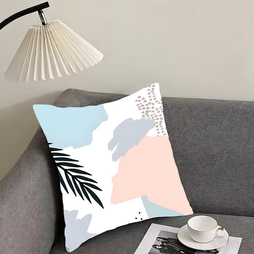 Morandi Color Pattern INS Cushion Cover Pillowcase Ultra Soft Skin Friendly Fabric Cloud Like Comfort Concealed Zipper