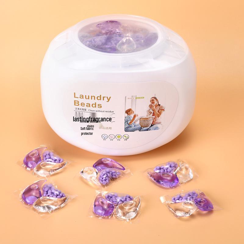 Five-in-One Laundry Pods: Long-Lasting Scent, Stain Removal, Softening, and Concentrated Detergent Beads.