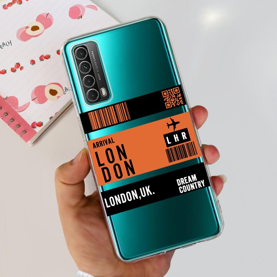 For Huawei P Smart 2021 Case PPA-LX1 PPA-LX2 New Fashion Painted Cover Soft TPU Phone Case For Huawei Y7a Psmart 2021 Coque Capa