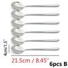 8.7'' Long Hand Grip Dinner Spoon Stainless Steel Table Spoon Round Dessert Mixing Scoop Hollow Handle Cooking Room Tableware 2/6/10Pcs