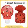 Explosion-Proof 3-Pin 5-Hole 380V Outdoor Horizontal Industrial Socket & Waterproof Plug