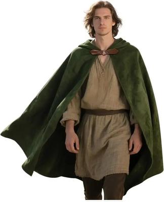 Joukavor Velvet Hooded Cloak for Men & Women - Medieval Renaissance Style