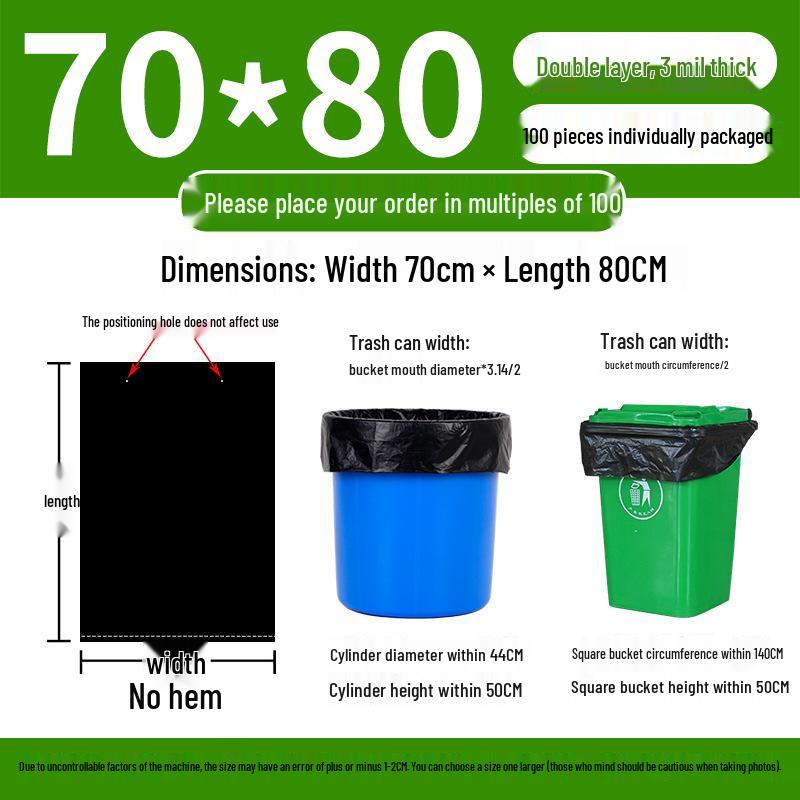 Liuxing Extra Large Garbage Bags - High Capacity for Commercial, Household, and Outdoor Use