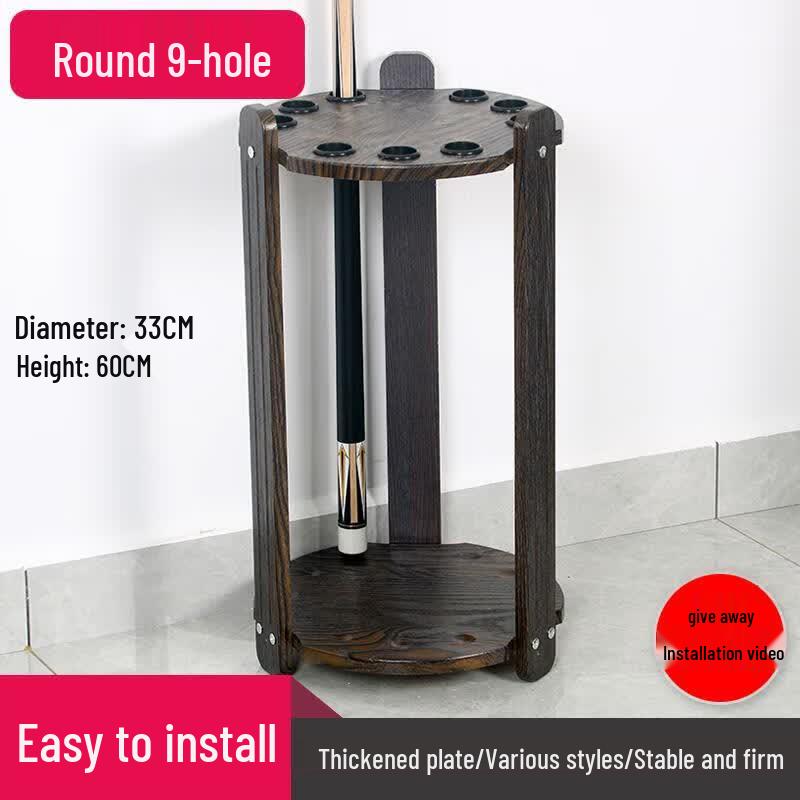 Jundingying Round 9-Cue Floor Rack